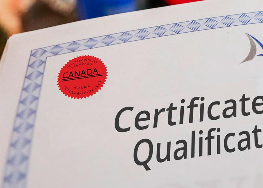 Certificate of Qualification with the Red Seal