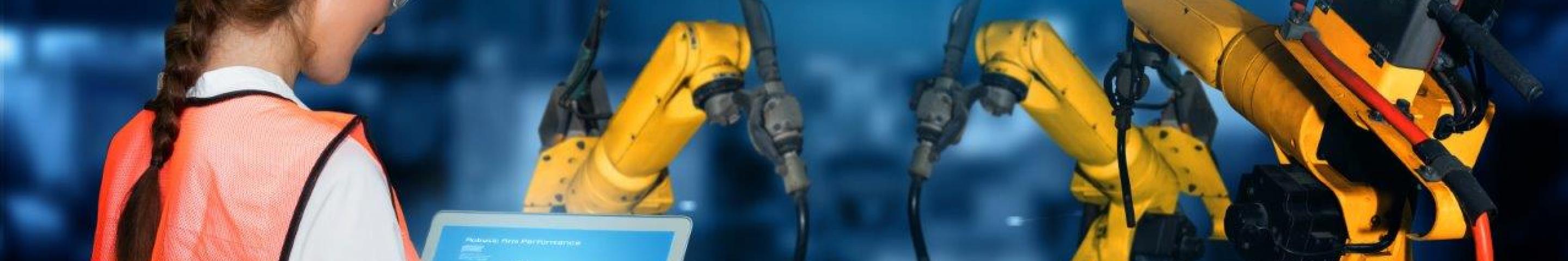 Tradesperson working in robotics